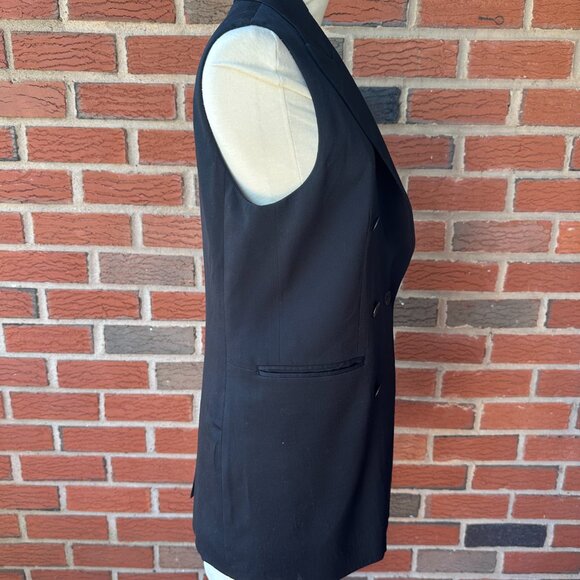 Rag & Bone Long Black Tuxedo Vest - Sml - Picture 2 of 5